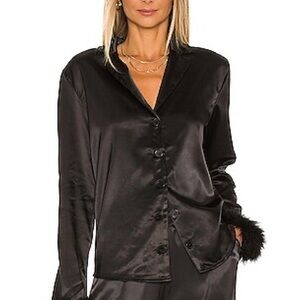 Elegant Black Satin  Set